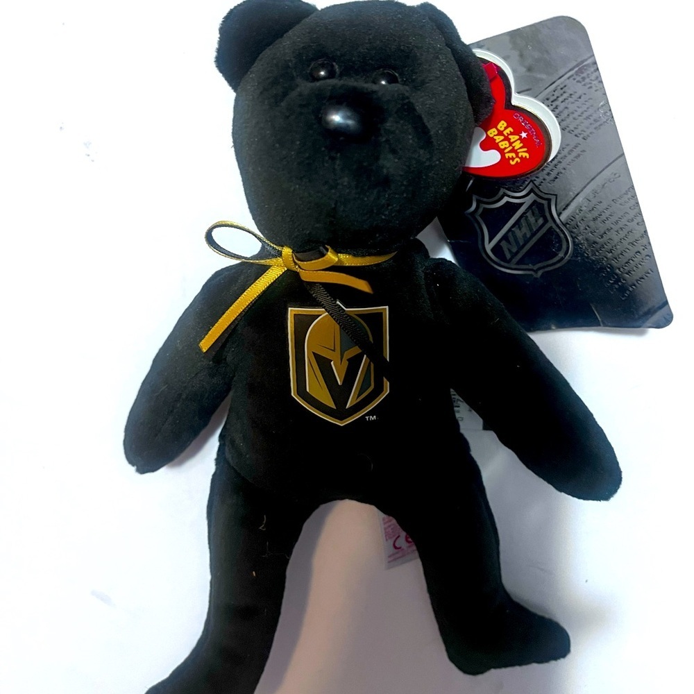 Las Vegas Golden Knights TY Black Plush Bear NWT